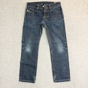 Diesel Boys Jeans Size 14 (28x27) Safado Dark Wash Distressed Faded Zip Fly
